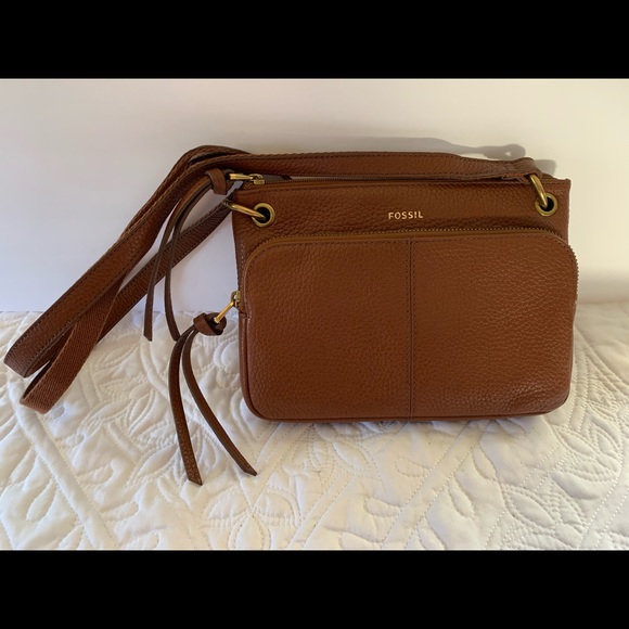 fossil karli leather crossbody bag